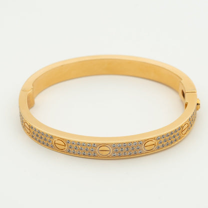 [Super Jewellery]LOVE BRACELET 6.1MM DIAMOND-PAVED