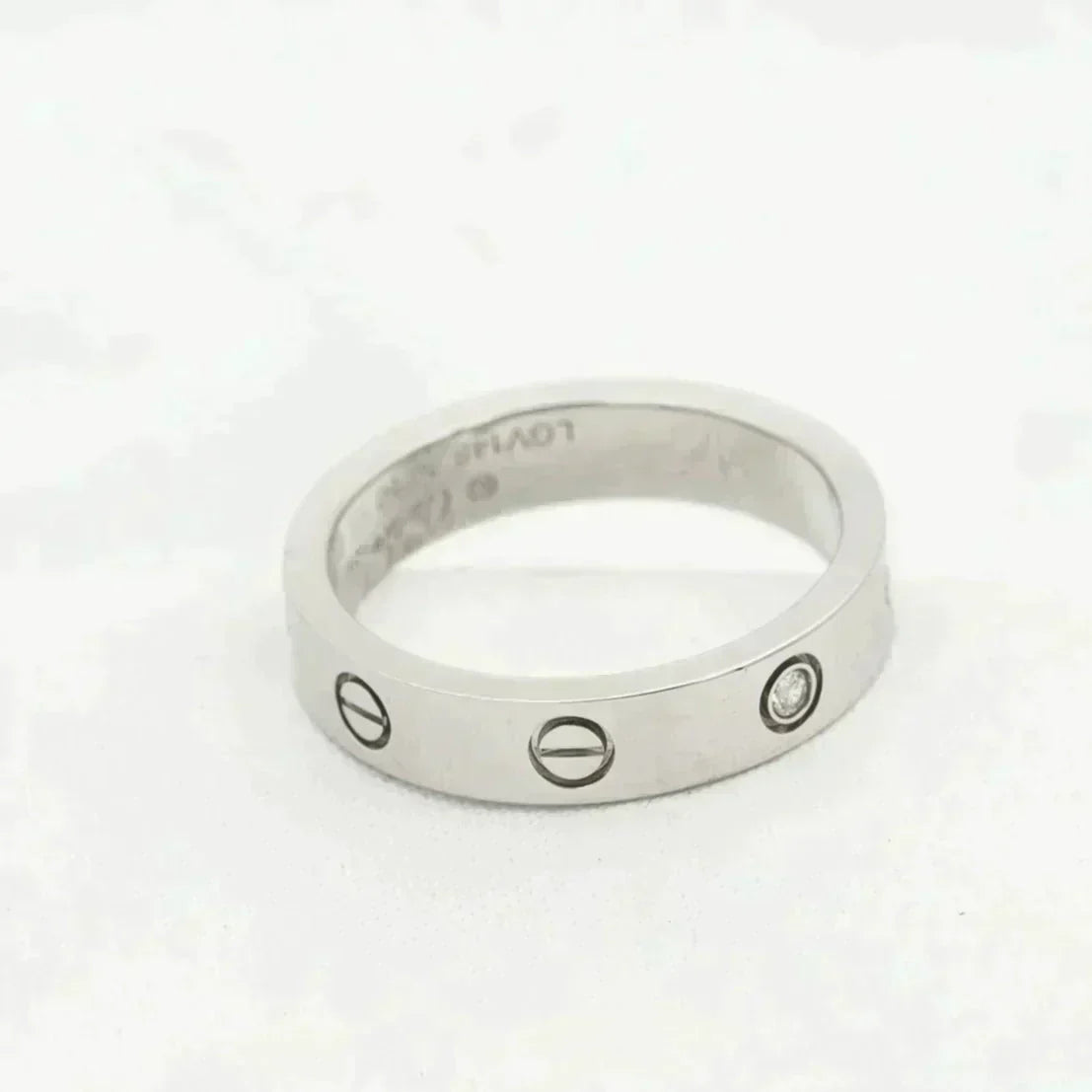 [Super CiCi ]LIEBESRING 4MM 1 DIAMANT SILBER