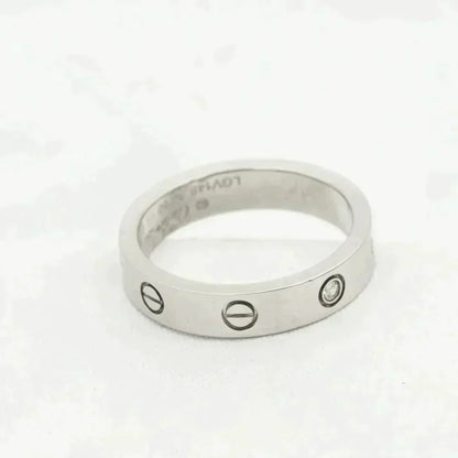 [Super Jewellery]LOVE RING 4MM 1 DIAMOND SILVER