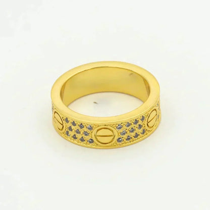 [Super Jewellery]LOVE RING 5.5MM DIAMONDS PAVED