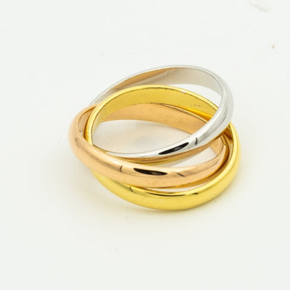[Super Jewellery]TRINITY RING GOLD PINK GOLD SILVER