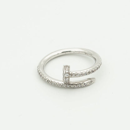 [Super Jewellery]JUSTE RING 1.8MM SILVER DIAMONDS