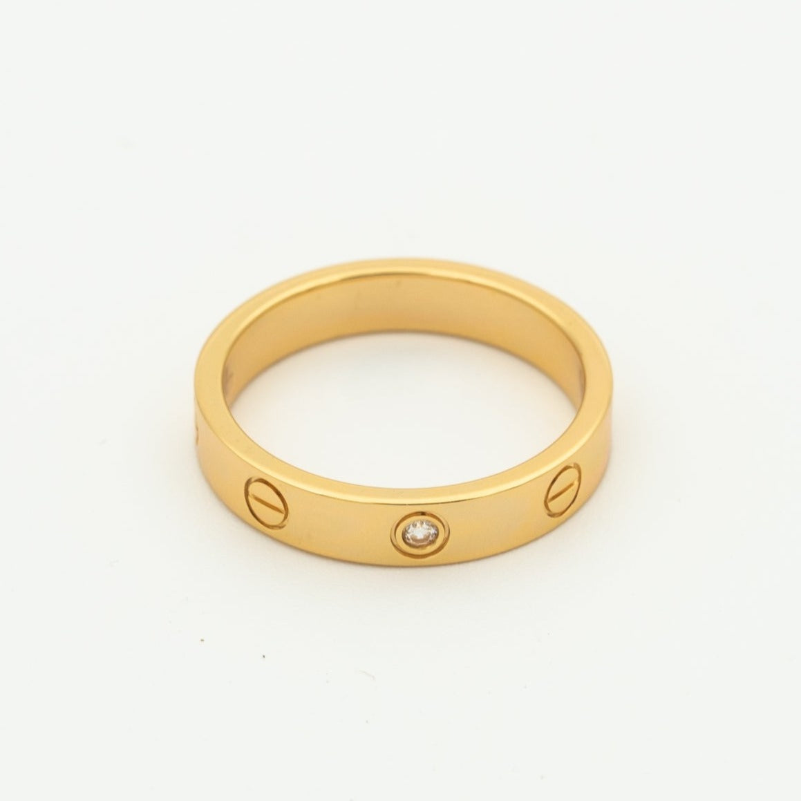 [Super CiCi ]LIEBESRING 4MM 1 DIAMANT ROSÉGOLD