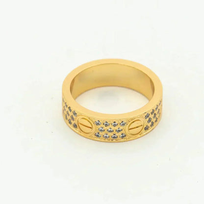 [Super Jewellery]LOVE RING 5.5MM DIAMONDS PAVED