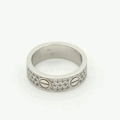[Super Jewellery]LOVE RING 5.5MM DIAMONDS PAVED