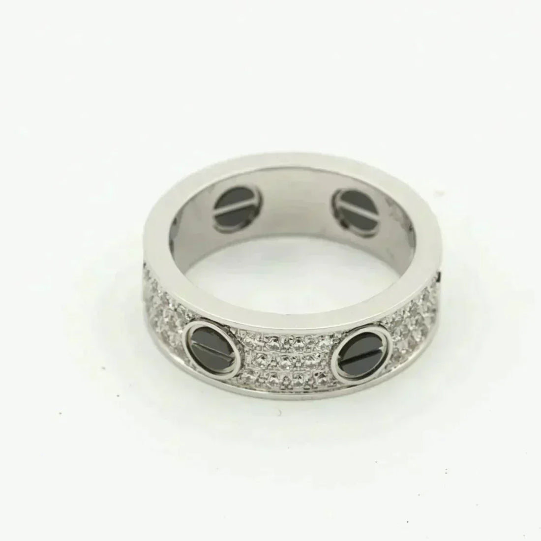 [Super CiCi ]LOVE RING 5,5 MM KERAMIK MIT DIAMANT-PAVÉ