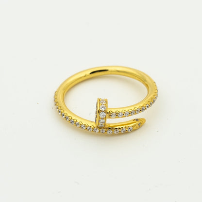 [Super Jewellery]JUSTE RING 1.8MM GOLD DIAMONDS