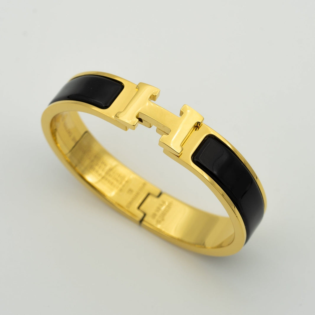 [Super Jewellery]H BLACK BRACELET