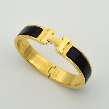 [Super Jewellery]H BLACK BRACELET