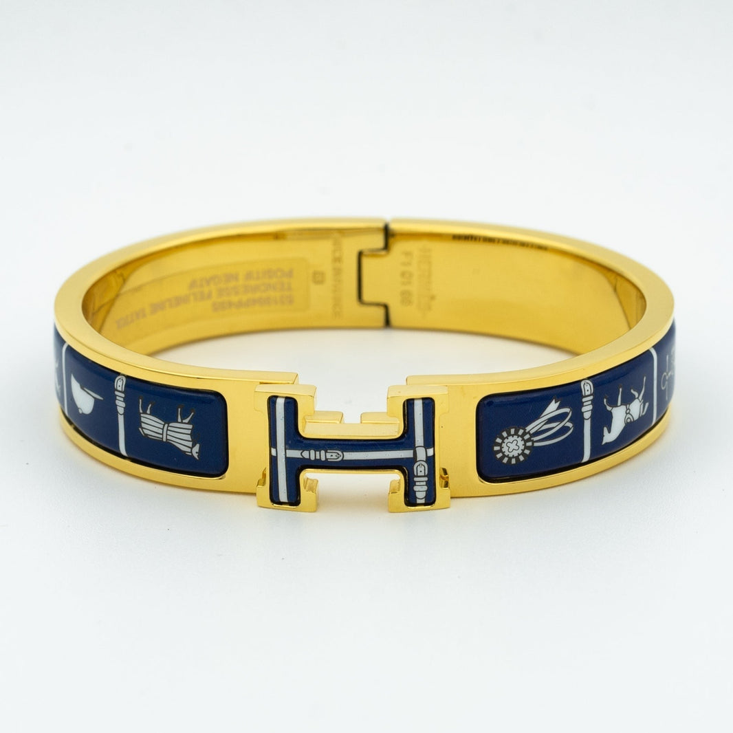 [Super Jewellery]H BRACELET BLUE CERAMIC