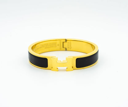 [Super Jewellery]H BLACK BRACELET