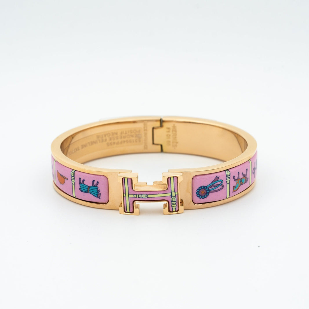 [Super Jewellery]H PINK GOLD BRACELET PINK CERAMIC