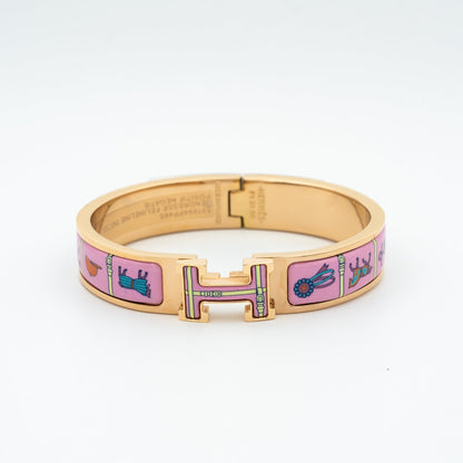 [Super Jewellery]H PINK GOLD BRACELET PINK CERAMIC