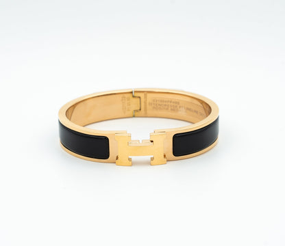 [Super Jewellery]H BLACK BRACELET