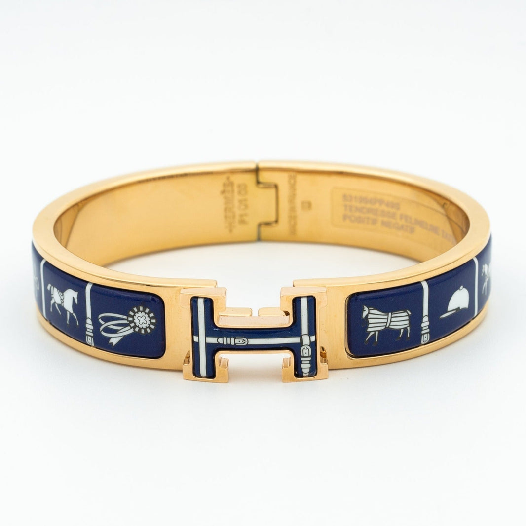 [Super Jewellery]H BRACELET BLUE CERAMIC