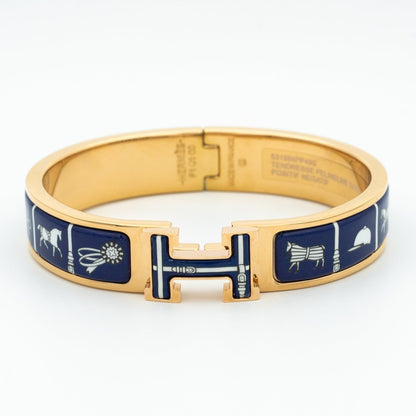 [Super Jewellery]H BRACELET BLUE CERAMIC