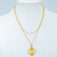 [Super Jewellery]CLOVER 25MM PEDANT NECKLACE GOLD