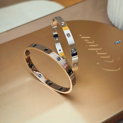 [Super Jewellery]Classic 6.1mm Love Bracelet 10-Diamond Multicolor