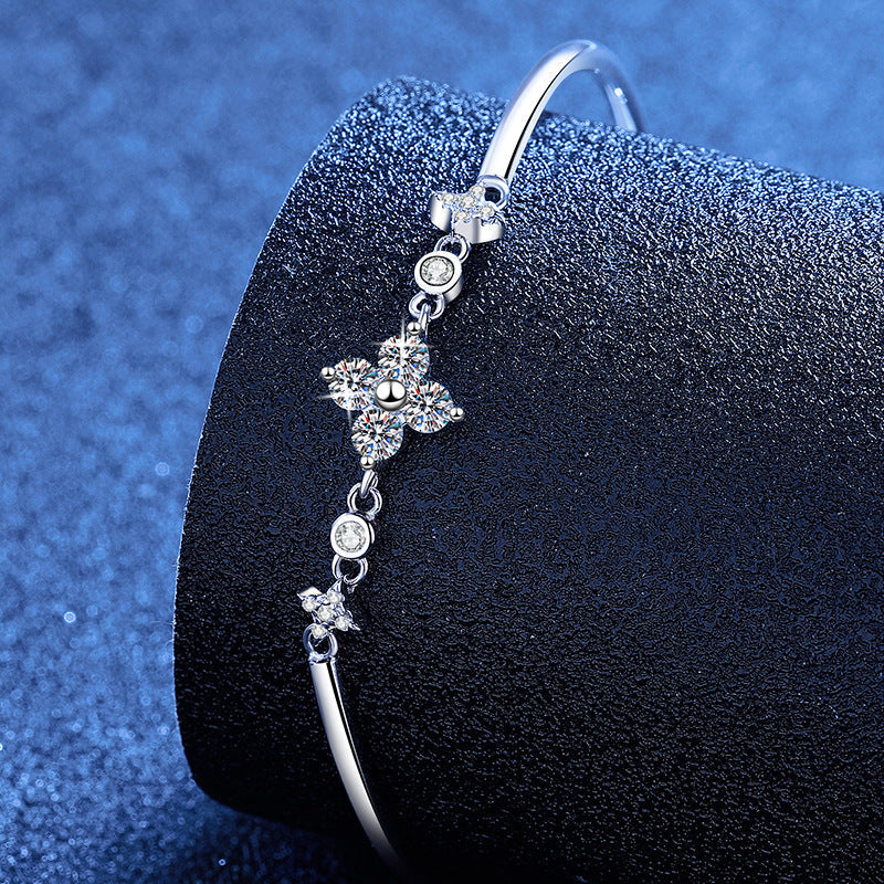 [Super CiCi]CLOVER & TWIN-STAR MOISSANITE-ARMBAND