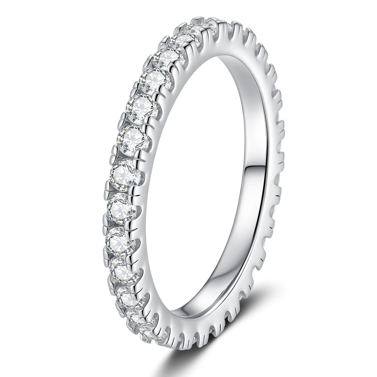 [Super CiCi]ZIERLICHER 0,87 KT VOLL-ETERNITY-MOISSANIT-RING