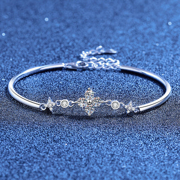 [Super CiCi]CLOVER & TWIN-STAR MOISSANITE-ARMBAND
