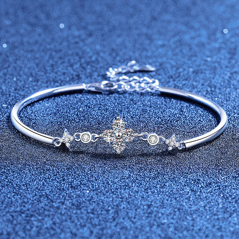 [Super CiCi]CLOVER & TWIN-STAR MOISSANITE-ARMBAND
