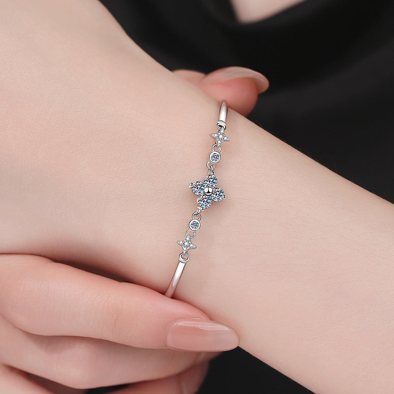 [Super CiCi]CLOVER & TWIN-STAR MOISSANITE-ARMBAND