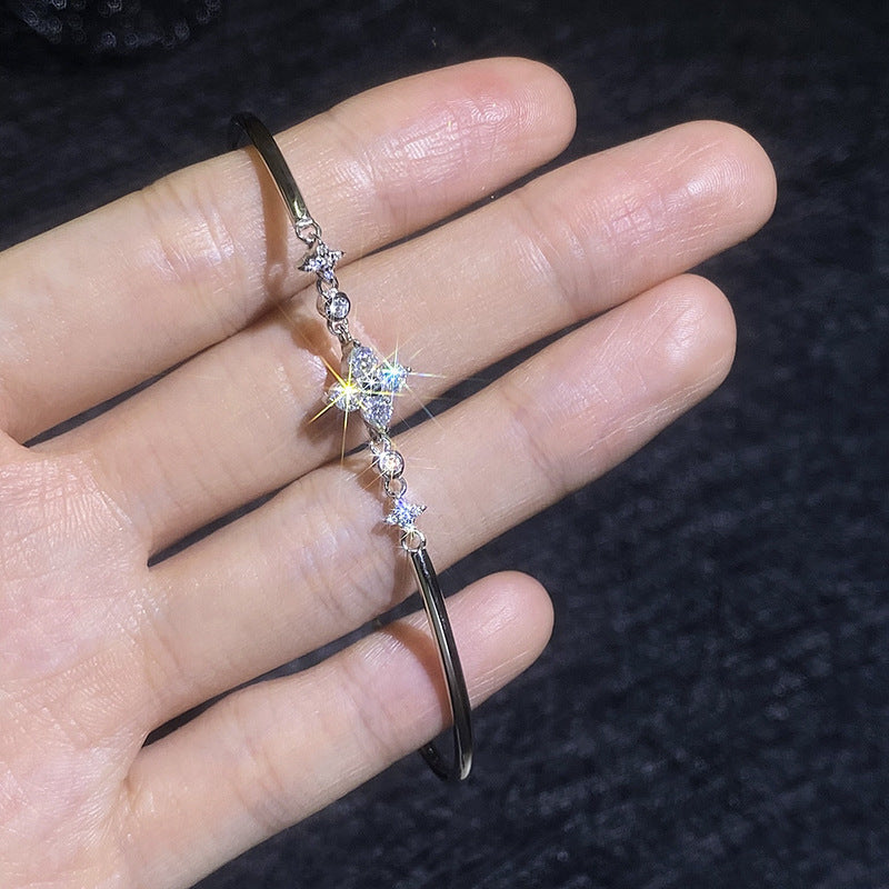 [Super CiCi]CLOVER & TWIN-STAR MOISSANITE-ARMBAND