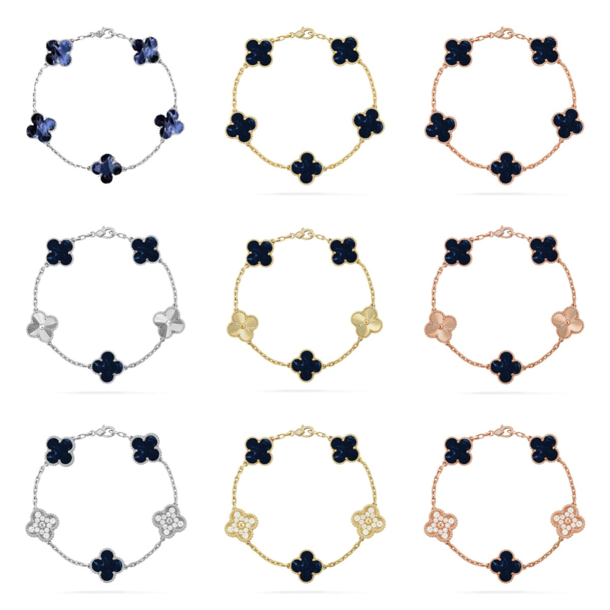 [Super CiCi ]CLOVER 5-MOTIV-ARMBAND-KOLLEKTION AUS FALKENAUGE