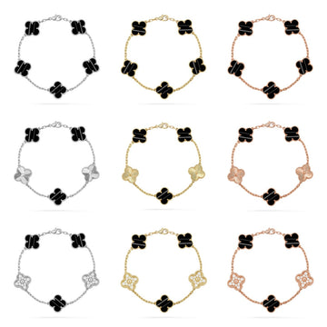 [Super CiCi ] CLOVER 5 MOTIF PULSAR STONE BRACELET COLLECTION