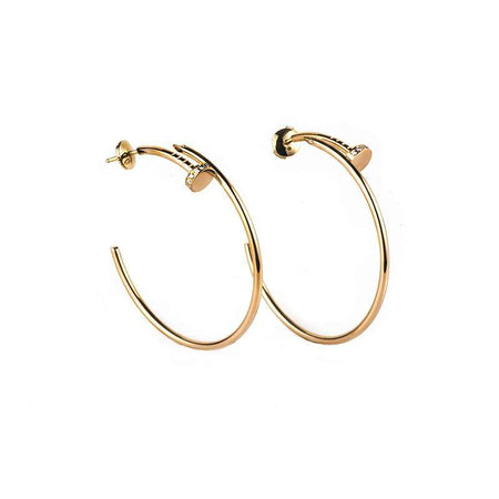 [Super Jewellery]JUSTE EARRINGS GOLD DIAMONDS 1.8MM