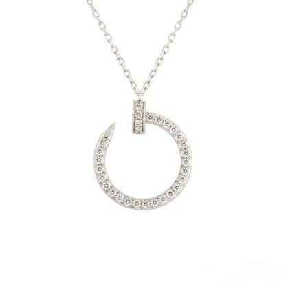 [Super Jewellery]JUSTE NECKLACE SILVER DIAMONDS
