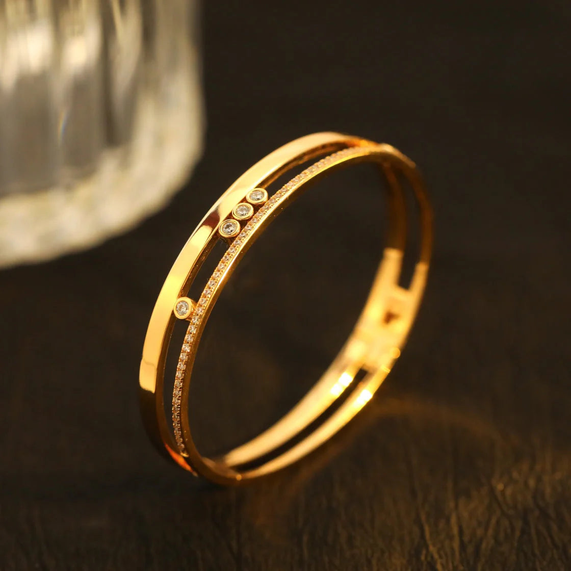 [Super CiCi]Move Romane Diamant-Armreif