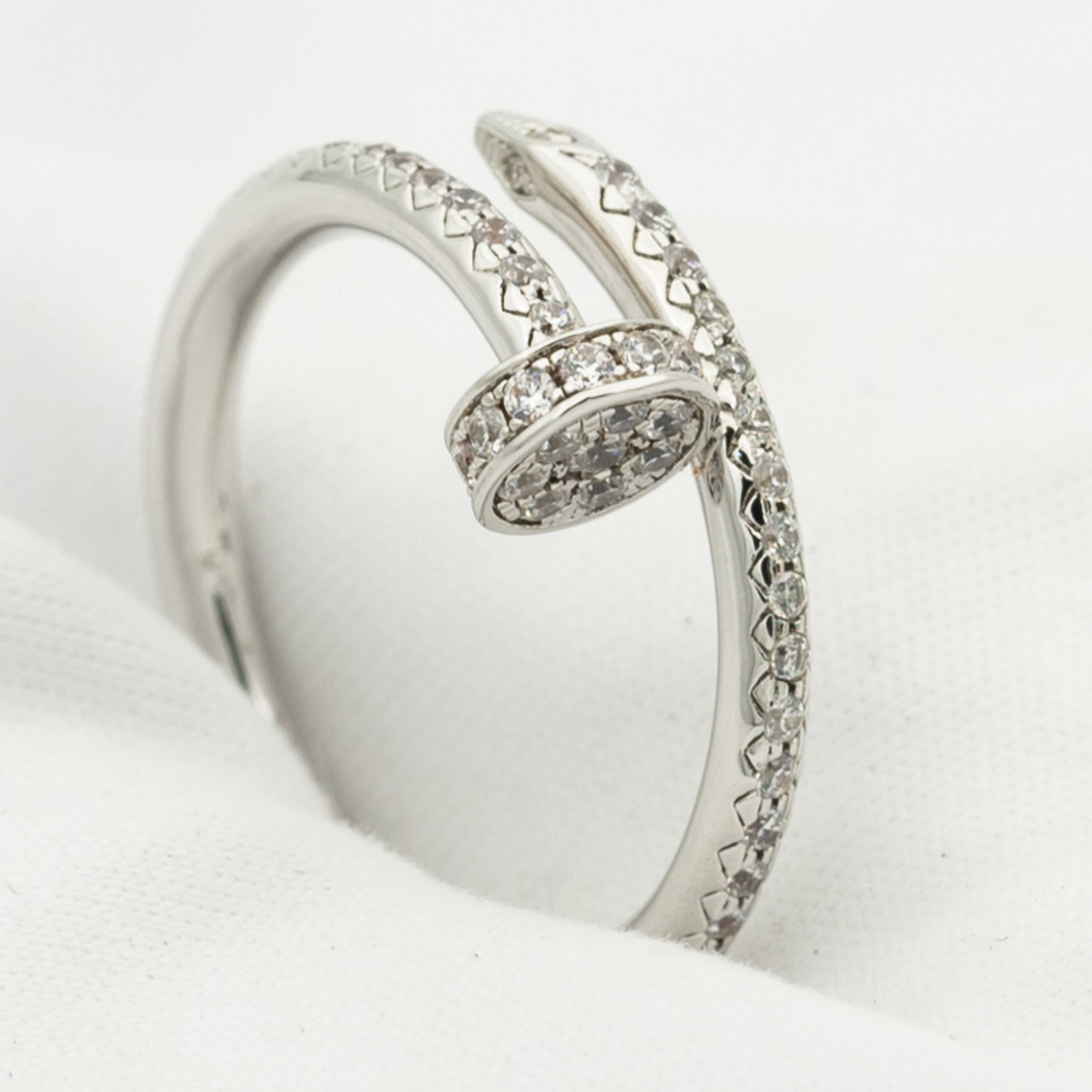 [Super Jewellery]JUSTE RING 1.8MM SILVER DIAMONDS