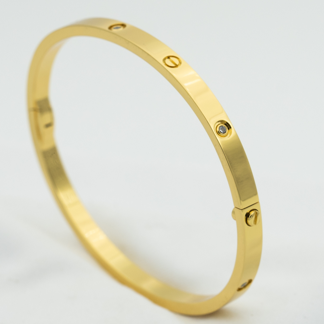 [Super Jewellery]LOVE BRACELET 3.65MM 6 DIAMONDS