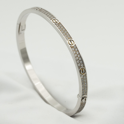 [Super Jewellery]LOVE BRACELET 3.65MM DIAMOND-PAVED