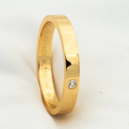 [Super Jewellery]LOVE RING 4MM 1 DIAMOND