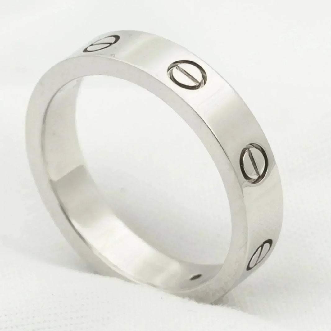 [Super Jewellery]LOVE RING 4MM 1 DIAMOND SILVER