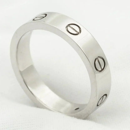 [Super Jewellery]LOVE RING 4MM 1 DIAMOND SILVER