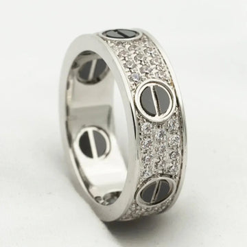 [Super CiCi ]LOVE RING 5,5 MM KERAMIK MIT DIAMANT-PAVÉ