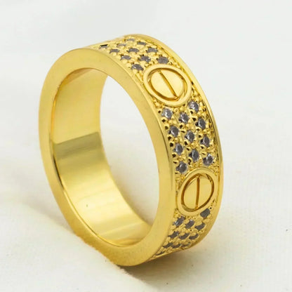 [Super Jewellery]LOVE RING 5.5MM DIAMONDS PAVED