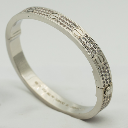 [Super Jewellery]LOVE BRACELET 6.1MM DIAMOND-PAVED