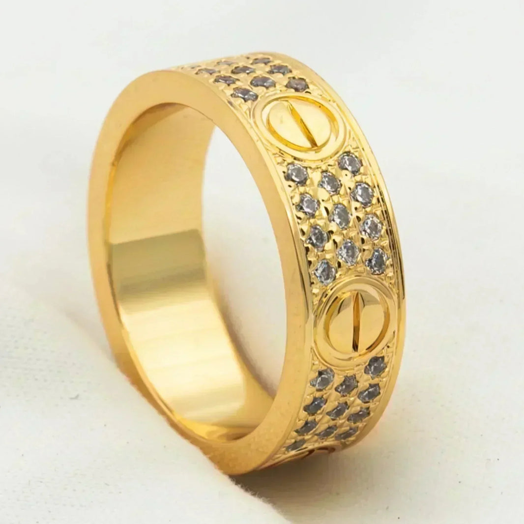 [Super Jewellery]LOVE RING 5.5MM DIAMONDS PAVED