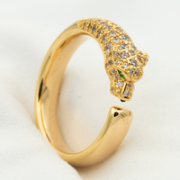 [Super Jewellery]PANTHERE RING DIAMOND 7.3MM