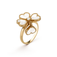 [Super Jewellery]SWEET CLOVER WHITE MOP RING