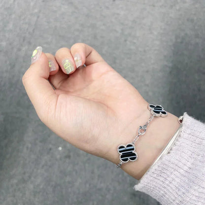 [Super Jewellery] CLOVER 5 MOTIF PULSAR STONE BRACELET COLLECTION