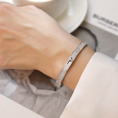 [Super Jewellery]KELLY BRACELET DIAMOND PAVED