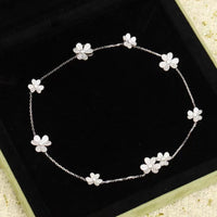 [Super Jewellery]FRIVOLE SILVER 9 FLOWERS NECKLACE