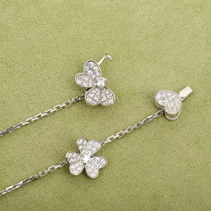 [Super Jewellery]FRIVOLE SILVER 9 FLOWERS NECKLACE