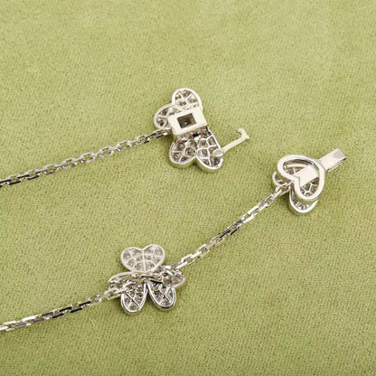 [Super Jewellery]FRIVOLE SILVER 9 FLOWERS NECKLACE